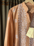 Amy Brown Chanderi Silk Chikankari Co-ord Set