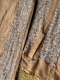 Amy Brown Chanderi Silk Chikankari Co-ord Set