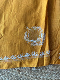 Mustard Yellow Mal & Chanderi Silk Chikankari Co-ord Set