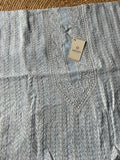 Powder Blue Mal Chanderi Chikankari Men's Kurta Fabric