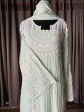 Light Pastel Green Mal Chanderi Chikankari Suit Set