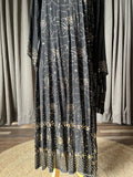 Black Pure Georgette Heavy Mukaish/Badla Anarkali Suit Set