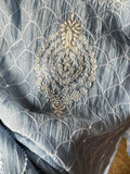 Light Blue Mal Chanderi Chikankari Kalidar Suit Set
