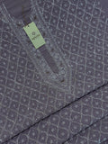 Grey Lavendar Moonga Silk Chikankari Men's Kurta Fabric