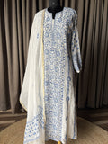 Kalidar Kurta Set in Mal Chanderi
