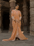 MANN MOHAK | Tissue Chanderi Anarkali in Soft Peach Brown Tone