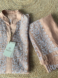 Amy Brown Chanderi Silk Chikankari Co-ord Set