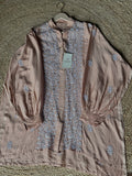 Amy Brown Chanderi Silk Chikankari Co-ord Set