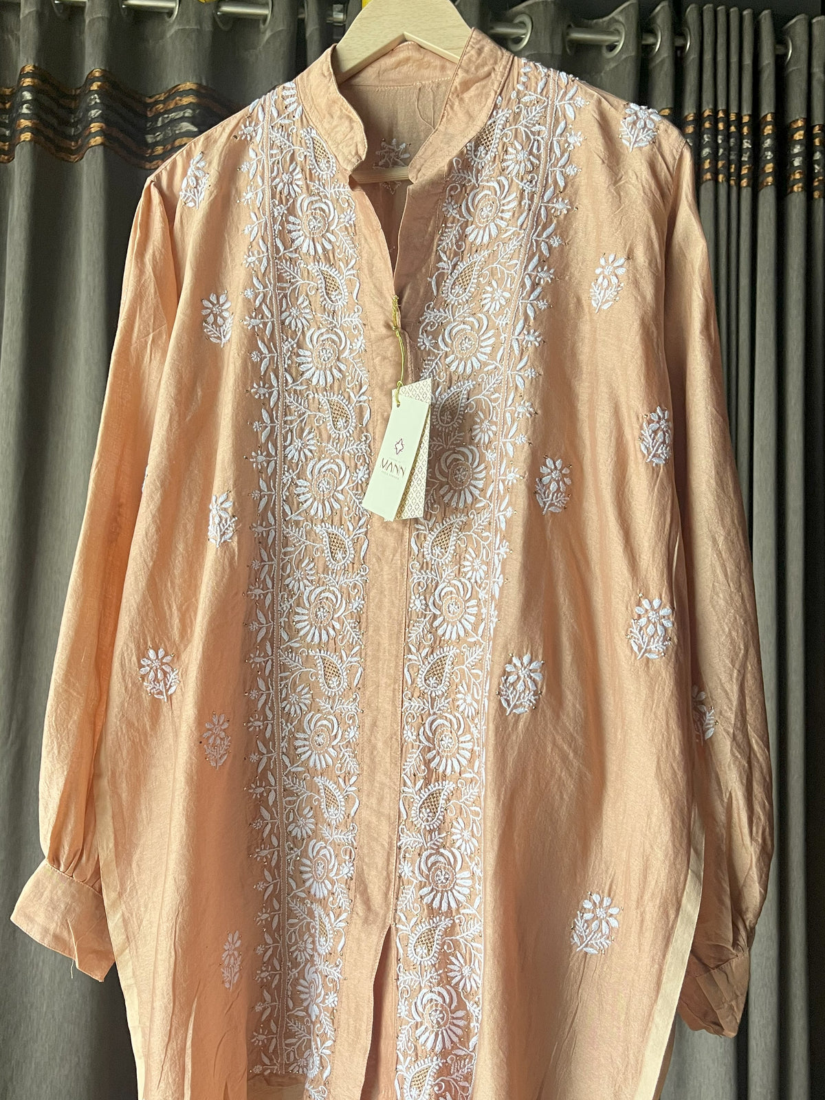 Amy Brown Chanderi Silk Chikankari Co-ord Set