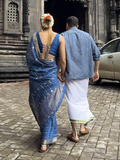 Mal Chanderi Kamdani/Mukaish Saree with Zari Border