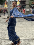 Mal Chanderi Kamdani/Mukaish Saree with Zari Border