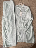 Sea Green Chanderi Silk ChikankariCo-ord Set