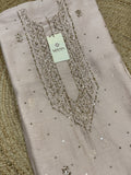 Dusty Pink Chanderi Mukaish/Kamdani Men's Kurta Fabric