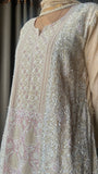Beige Tissue Suit Set