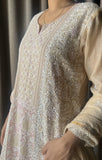 Beige Tissue Suit Set